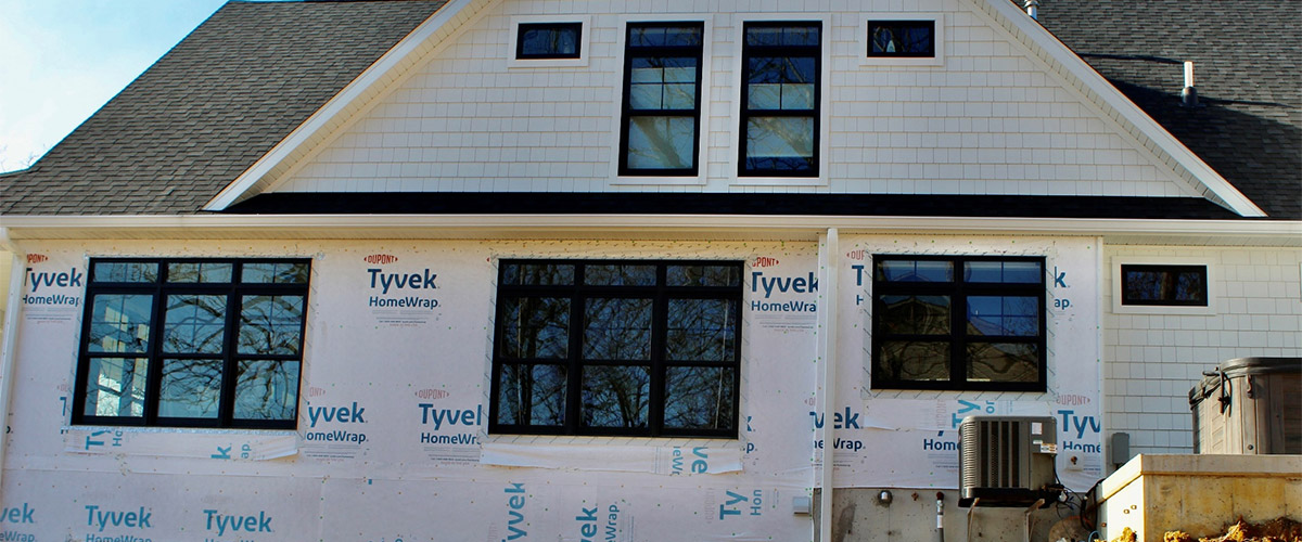 house wrap shown on the side of a home